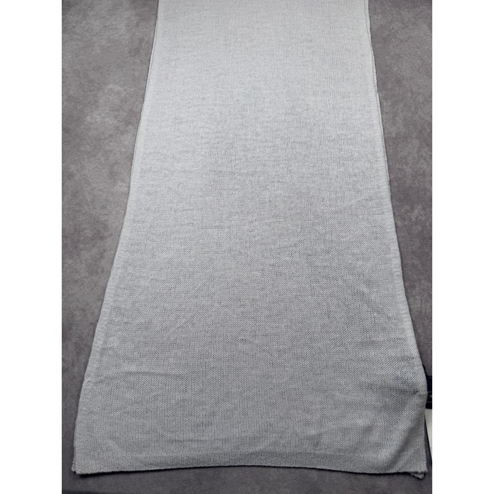 NWT Alashan Cashmere Scarf 100% Cashmere Light Gray Heather Knit Wrap Classic - Picture 6 of 14